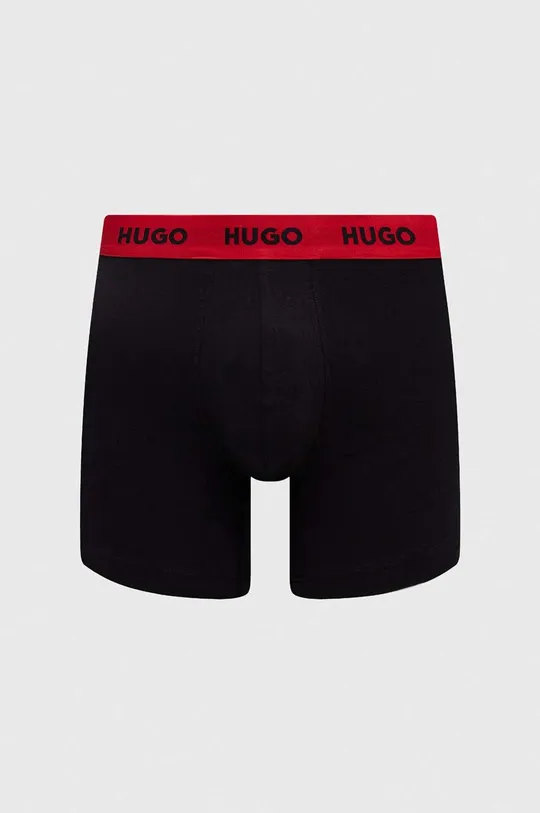 čierna Boxerky HUGO 3-pak