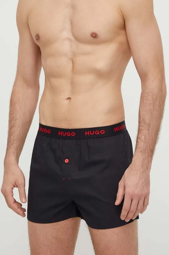 crvena Pamučne bokserice HUGO 3-pack Muški
