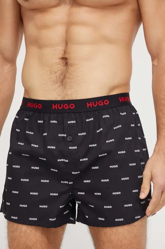 Bavlnené boxerky HUGO 3-pak zelená