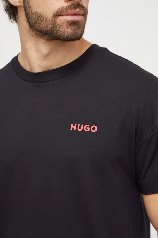 fekete HUGO póló otthoni viseletre