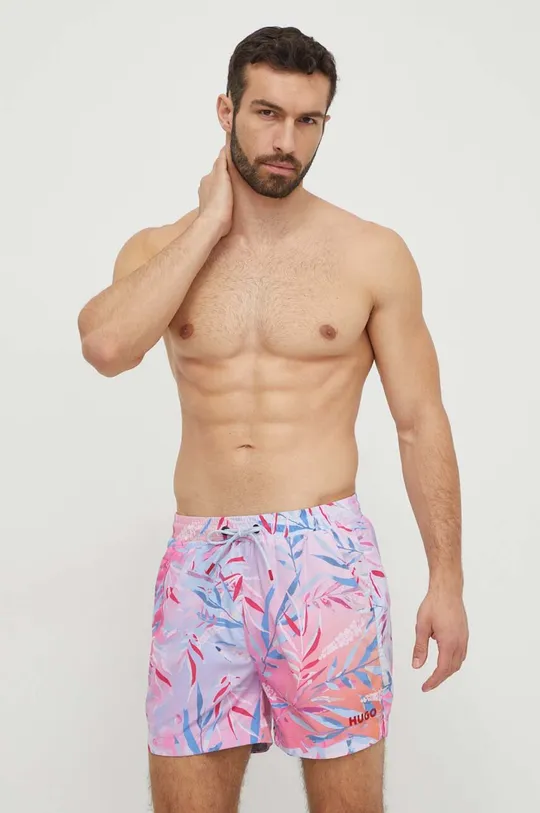 różowy HUGO szorty kąpielowe Męski