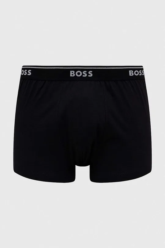 Bavlnené boxerky BOSS 3-pak čierna