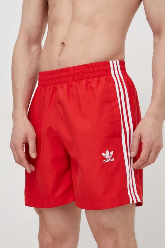 czerwony adidas Originals szorty kąpielowe Męski