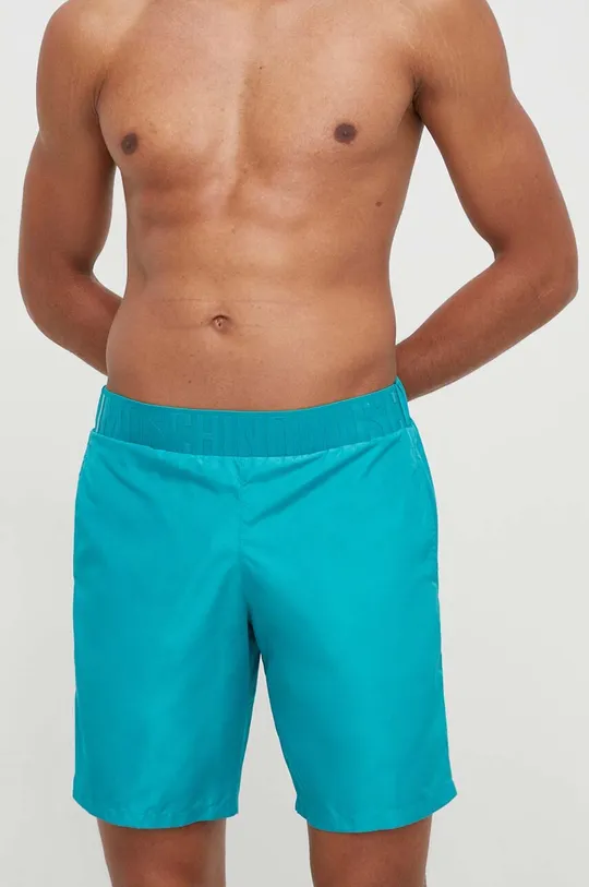 turkusowy Moschino Underwear szorty kąpielowe Męski