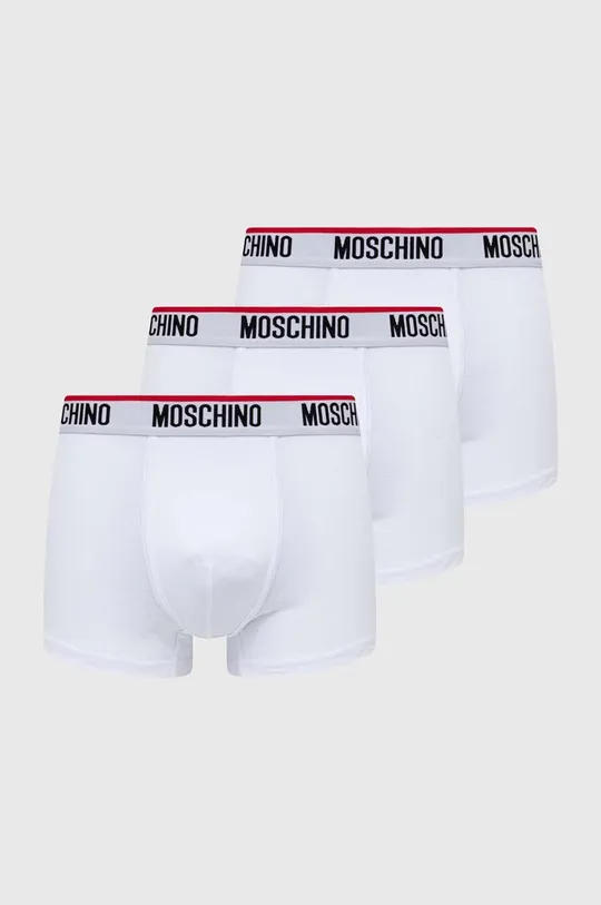 biały Moschino Underwear bokserki 3-pack Męski