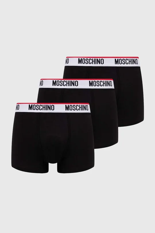 črna Boksarice Moschino Underwear 3-pack Moški