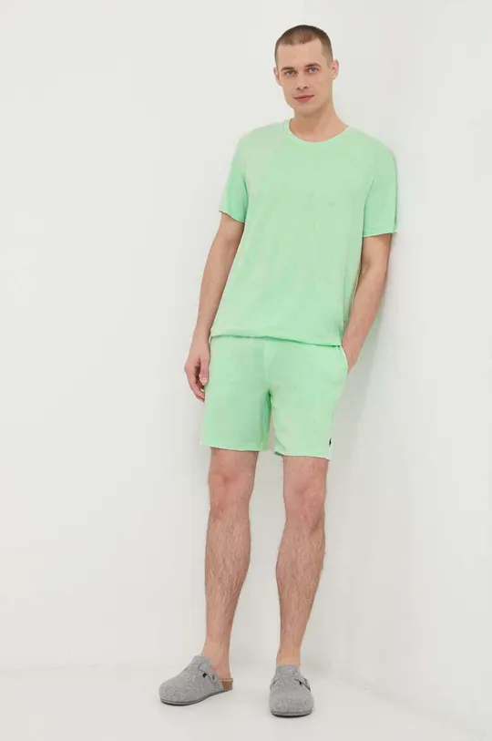Pižama kratke hlače Polo Ralph Lauren zelena