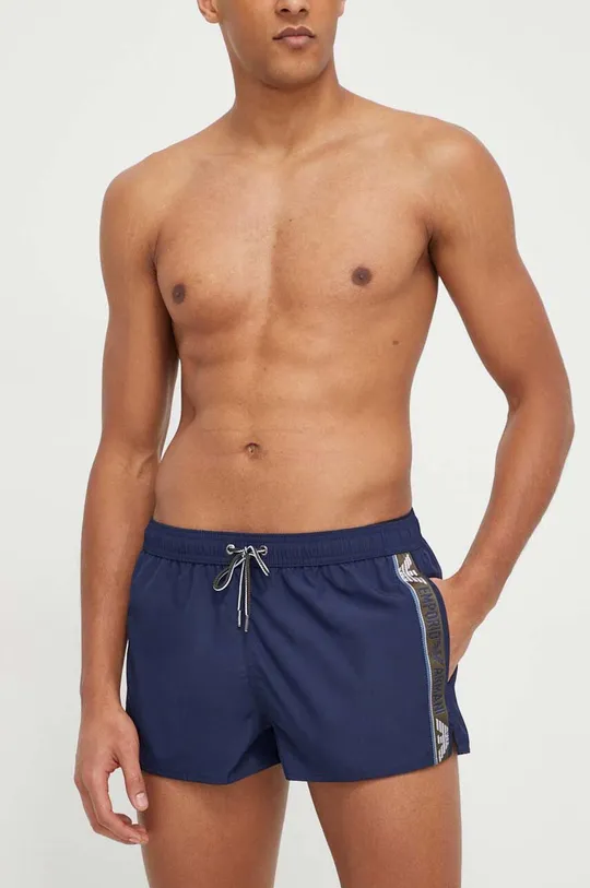 granatowy Emporio Armani Underwear szorty kąpielowe Męski