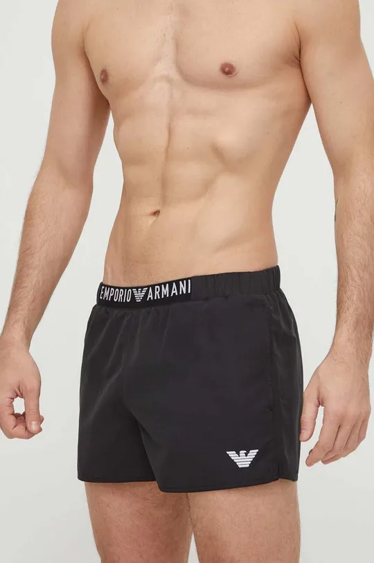 čierna Plavkové šortky Emporio Armani Underwear Pánsky