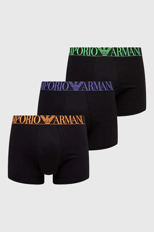 crna Bokserice Emporio Armani Underwear 3-pack Muški