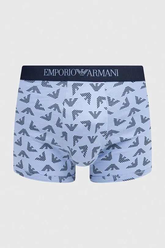 Bombažne boksarice Emporio Armani Underwear 3-pack modra