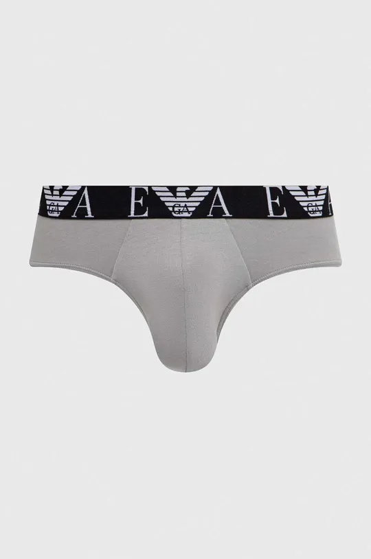 sivá Slipy Emporio Armani Underwear 3-pak