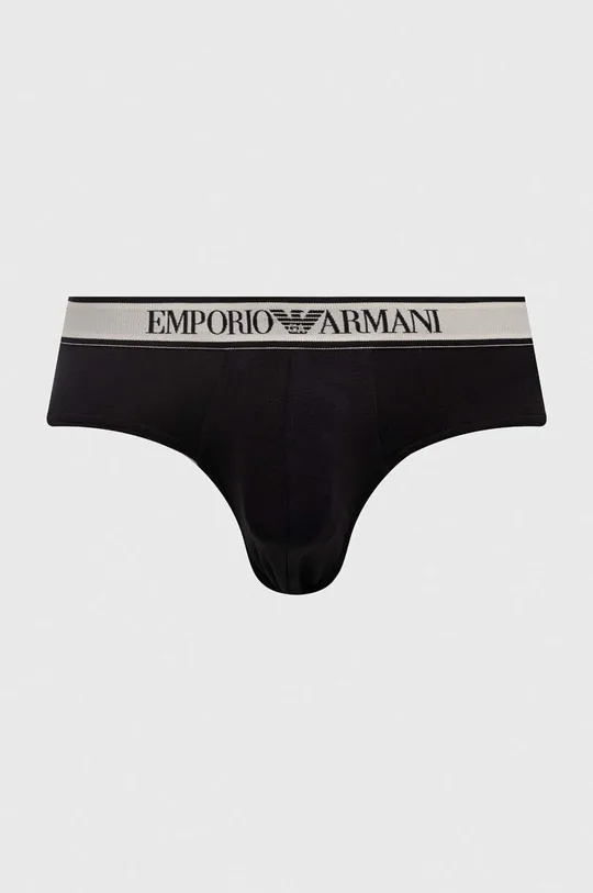 Slipy Emporio Armani Underwear 3-pak Základná látka: 95 % Bavlna, 5 % Elastan Iné látky: 95 % Bavlna, 5 % Elastan Lepiaca páska: 85 % Polyester, 15 % Elastan