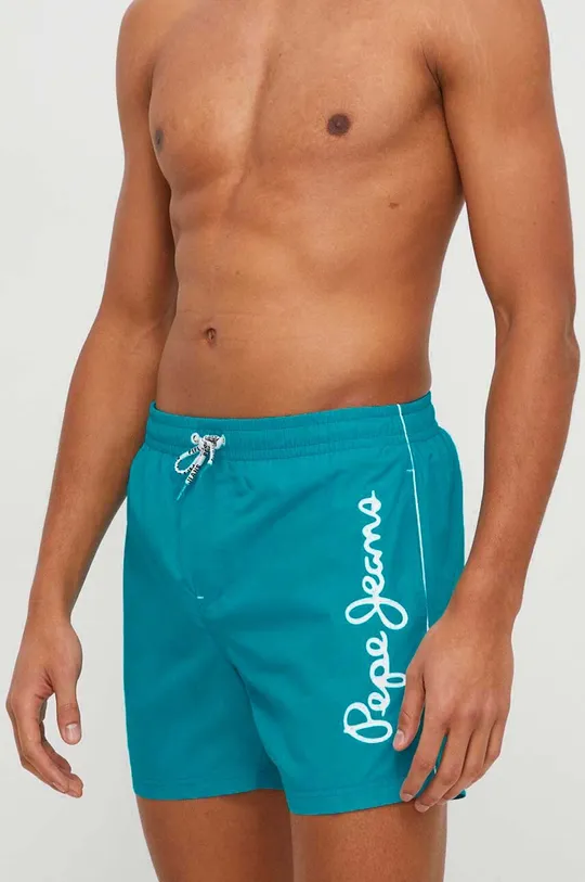 niebieski Pepe Jeans szorty kąpielowe LOGO SWIMSHORT Męski