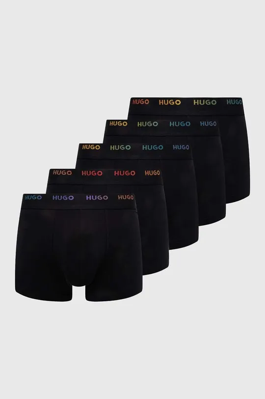 μαύρο Μποξεράκια HUGO 5-pack Ανδρικά