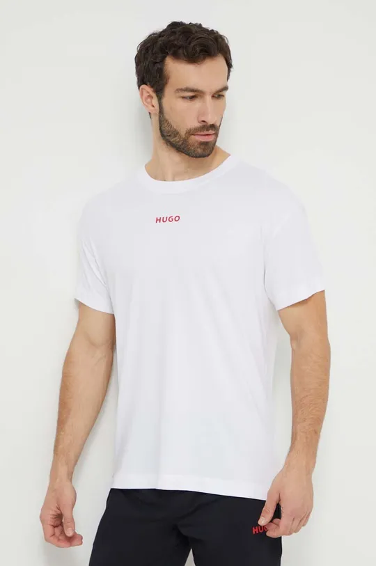 biały HUGO t-shirt lounge Męski