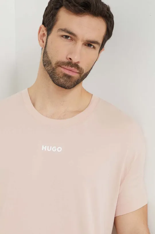 HUGO t-shirt lounge różowy