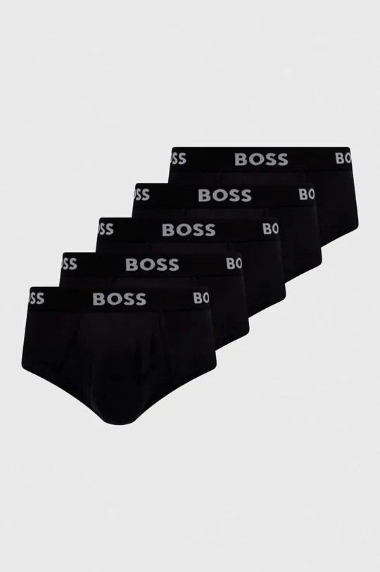 czarny BOSS slipy bawełniane 5-pack Męski