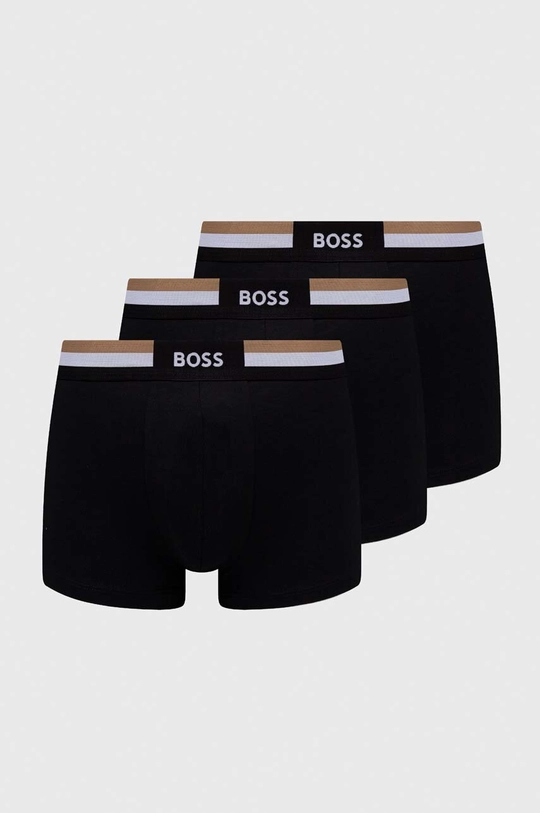 μαύρο Μποξεράκια BOSS 3-pack Ανδρικά