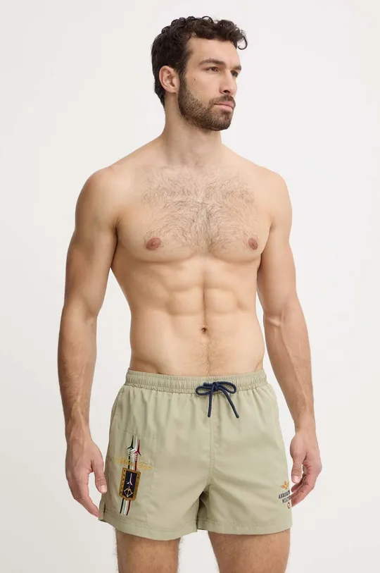zelena Kratke hlače za kupanje Aeronautica Militare Muški