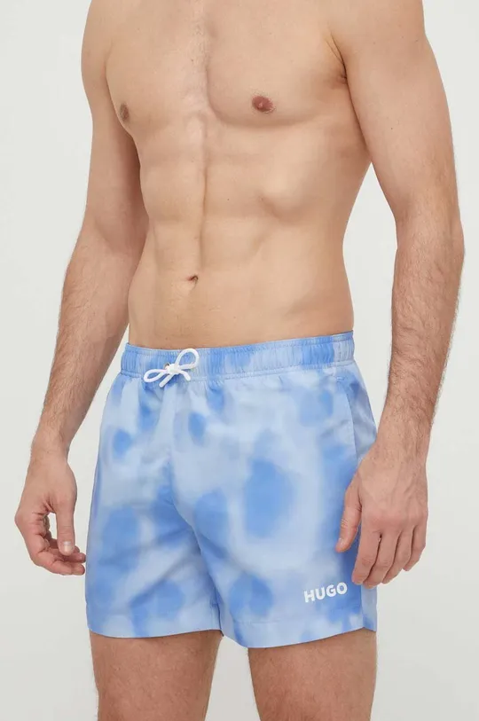 niebieski HUGO szorty kąpielowe Męski