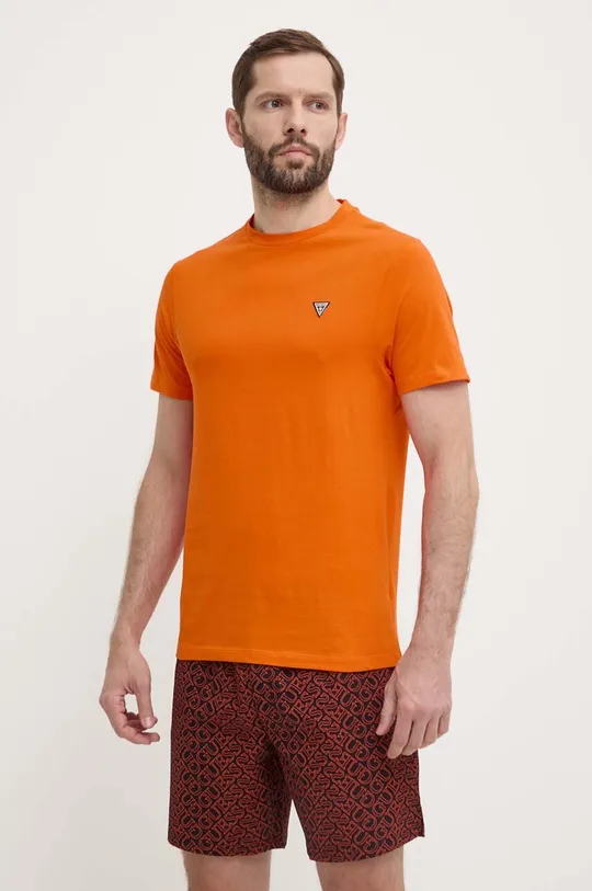narančasta Pamučna pidžama Guess Muški