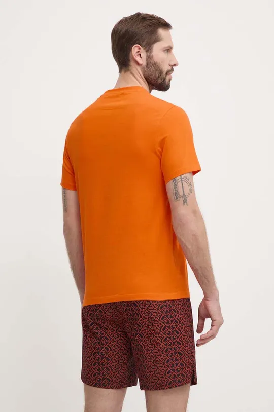 Βαμβακερές πιτζάμες Guess πορτοκαλί