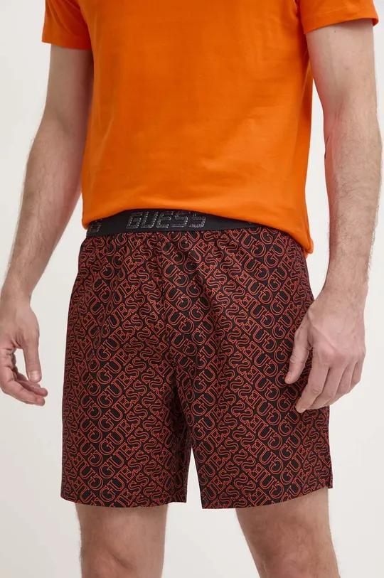 narancssárga Guess pamut pizsama