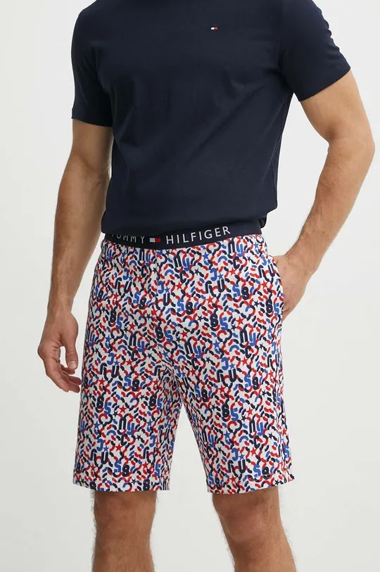 többszínű Tommy Hilfiger pamut pizsama