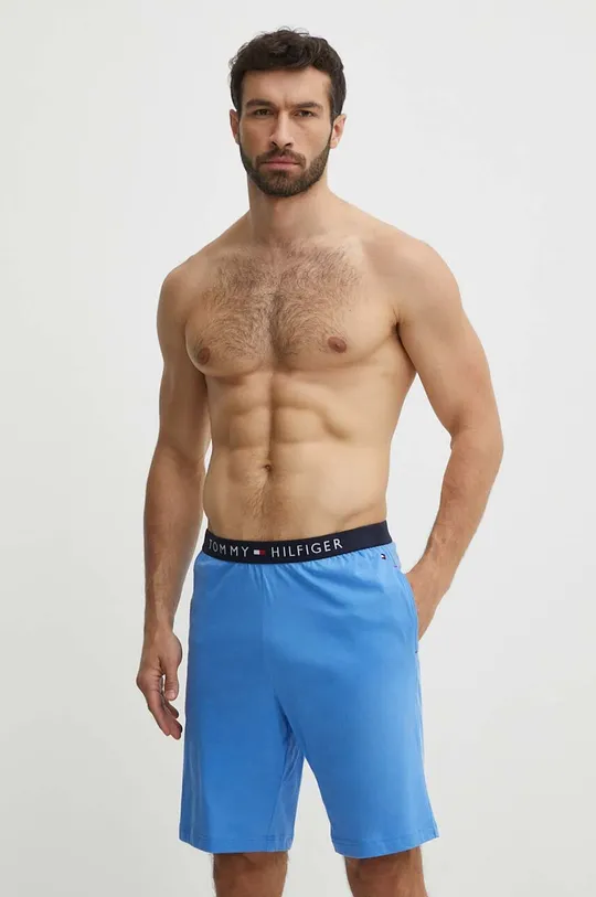 modra Bombažne pižama kratke hlače Tommy Hilfiger Moški