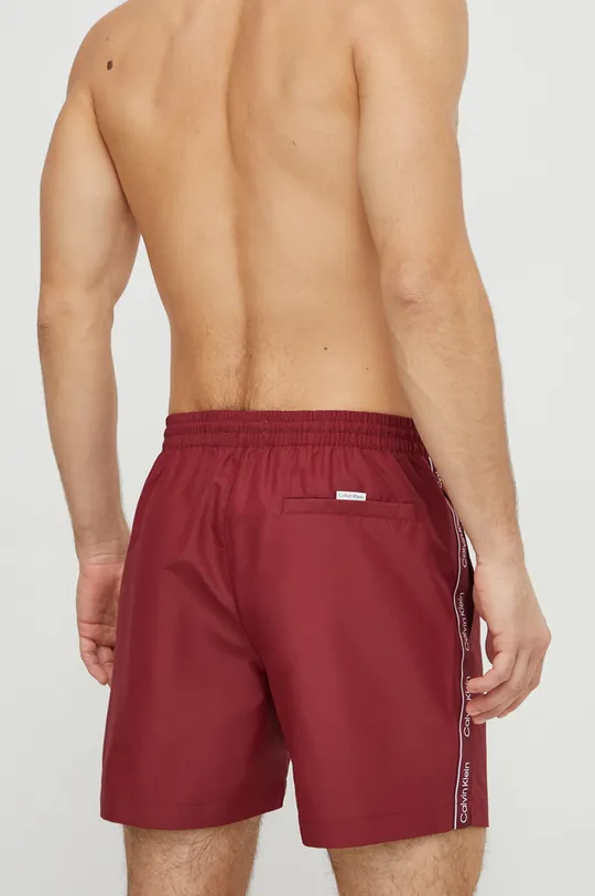 Kratke hlače za kupanje Calvin Klein bordo