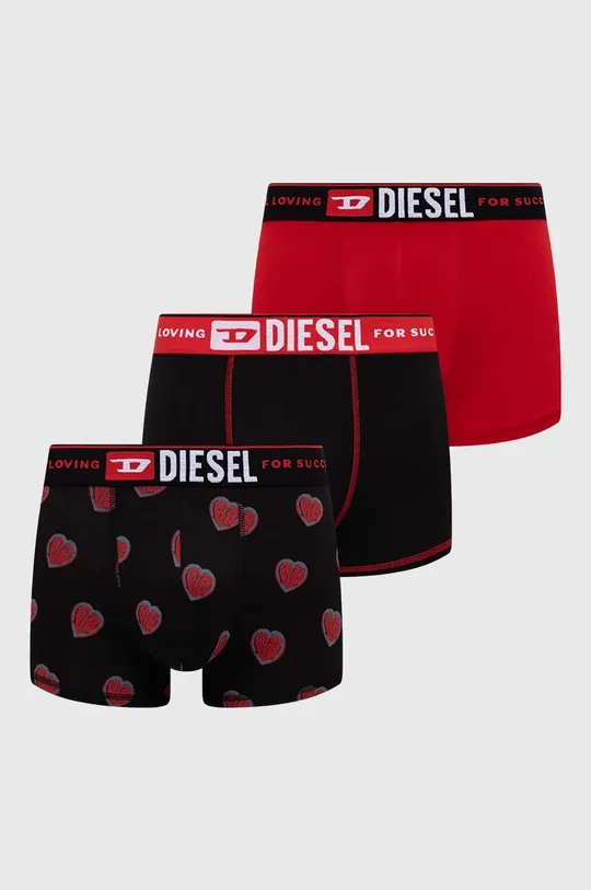 κόκκινο Μποξεράκια Diesel 3-pack Ανδρικά