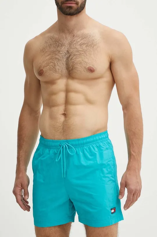 turkusowy Tommy Jeans szorty kąpielowe Męski