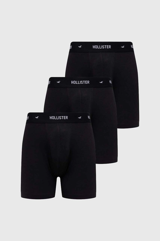 čierna Boxerky Hollister Co. 3-pak Pánsky