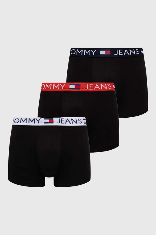 czarny Tommy Jeans bokserki 3-pack Męski