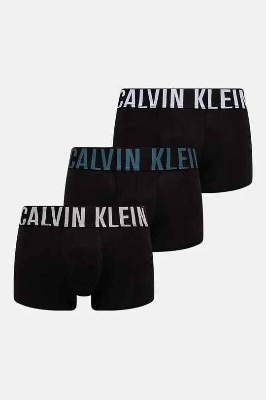 Μποξεράκια Calvin Klein Underwear 3-pack εφαρμοστό σορτς μπόξερ μαύρο 000NB3608A