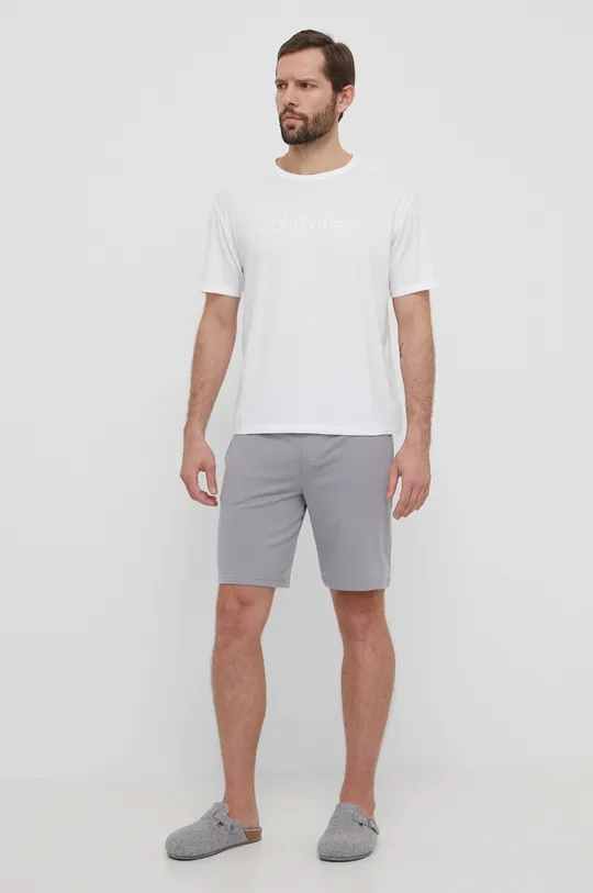 Pižama kratke hlače Calvin Klein Underwear siva