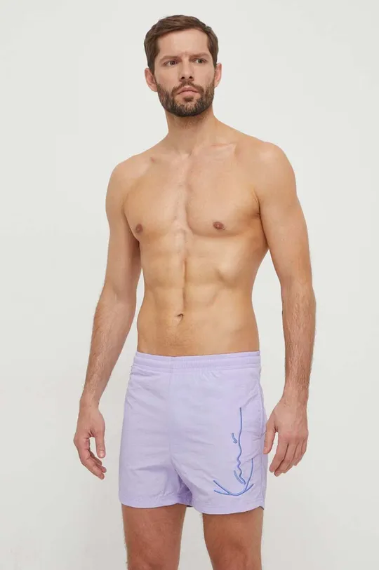 vijolična Kopalne kratke hlače Karl Kani Moški