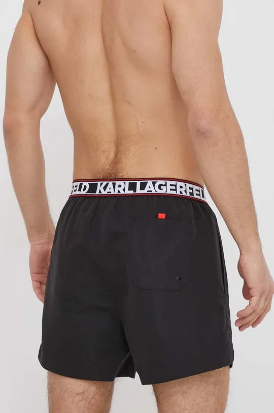 Plavkové šortky Karl Lagerfeld čierna