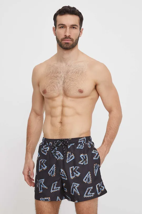 czarny Karl Lagerfeld szorty kąpielowe Męski