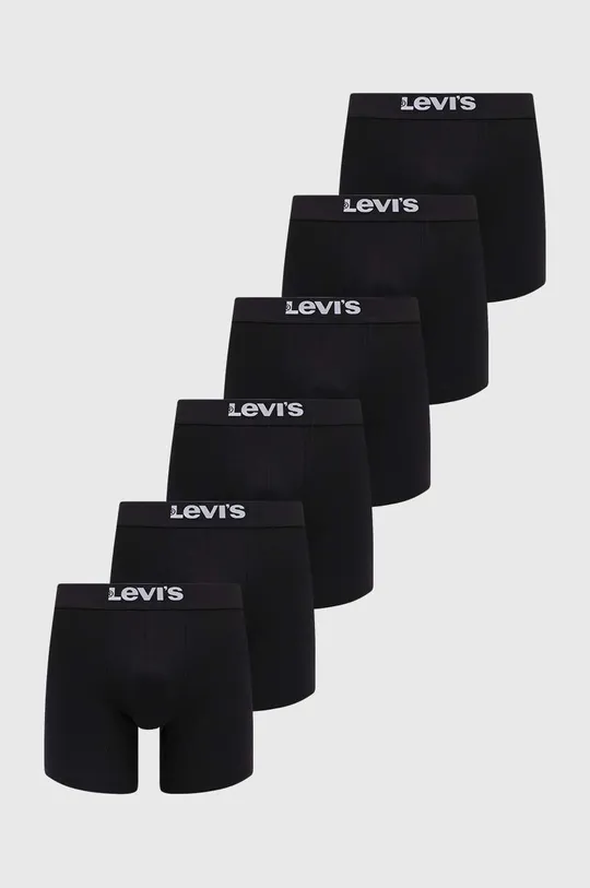 μαύρο Μποξεράκια Levi's 6-pack Ανδρικά