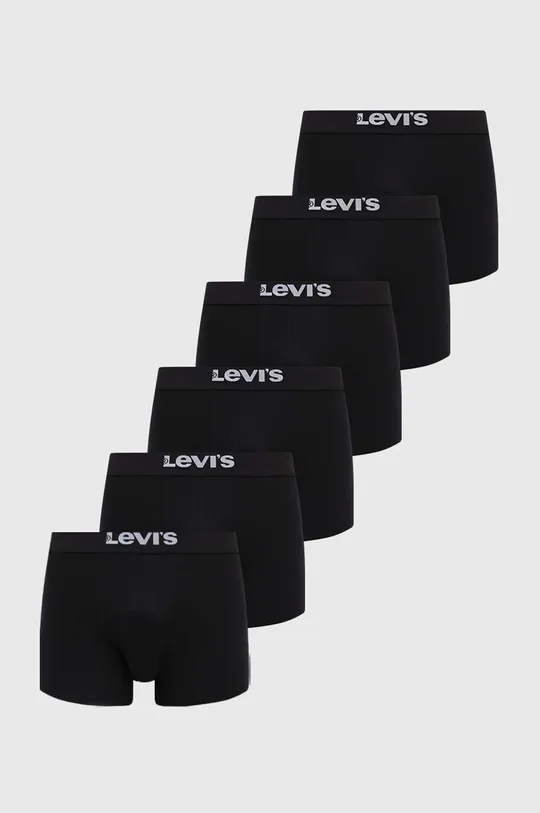 czarny Levi's bokserki 6-pack Męski
