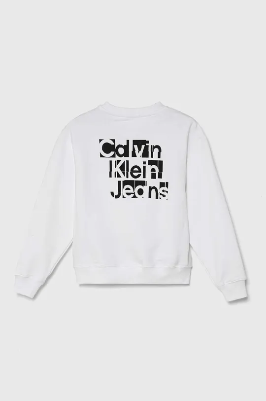 Detská mikina Calvin Klein Jeans biela