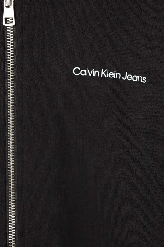 Detská bavlnená mikina Calvin Klein Jeans Hlavný materiál: 100 % Bavlna Podšívka kapucne : 100 % Bavlna Elastická manžeta: 97 % Bavlna, 3 % Elastan