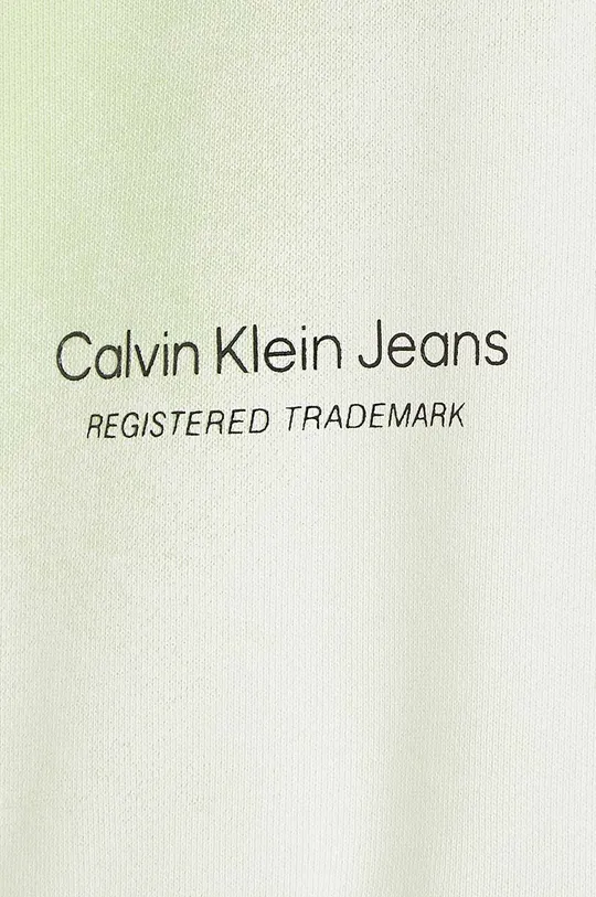zelena Otroški bombažen pulover Calvin Klein Jeans