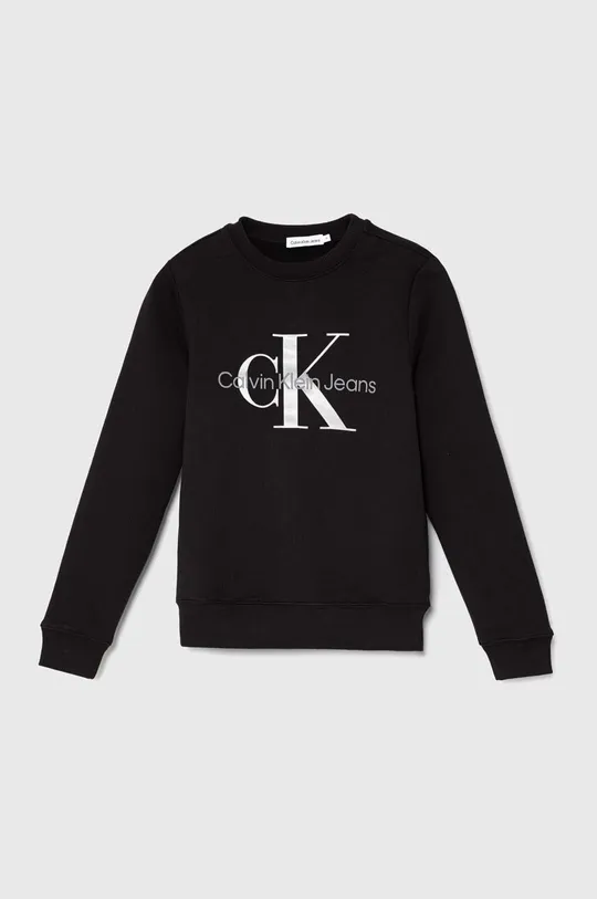 чорний Дитяча бавовняна кофта Calvin Klein Jeans Для хлопчиків