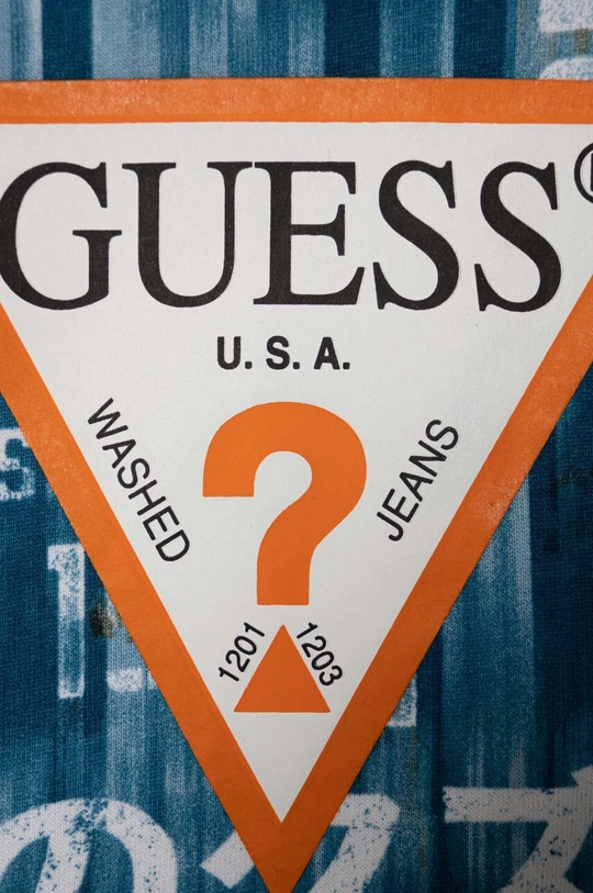 блакитний Дитяча бавовняна кофта Guess