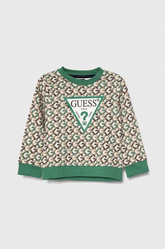 zielony Guess bluza bawełniana dziecięca Chłopięcy
