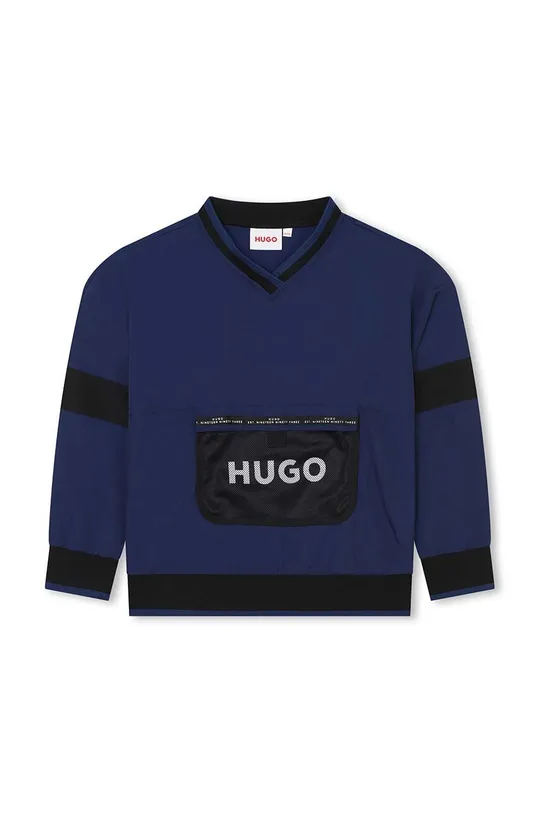 Otroški pulover HUGO mornarsko modra