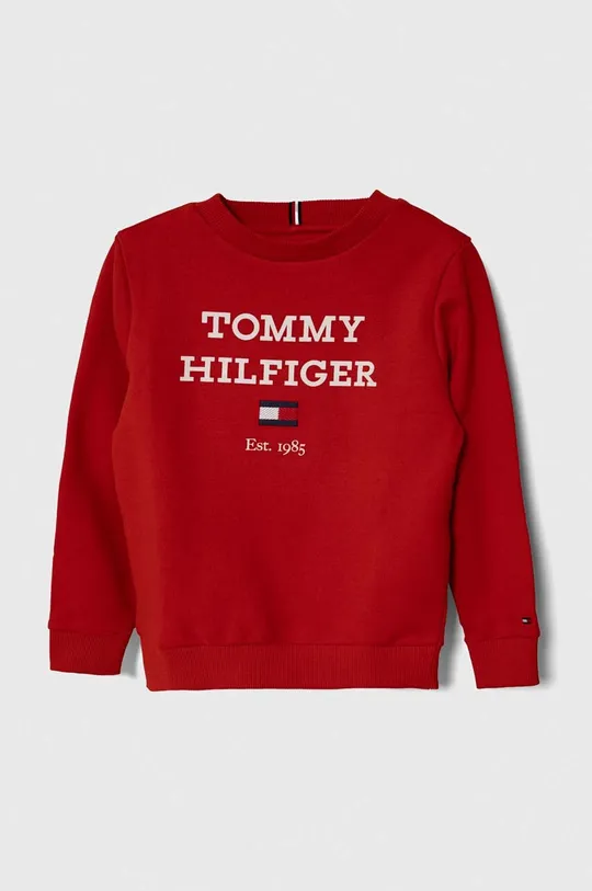 czerwony Tommy Hilfiger bluza dziecięca Chłopięcy